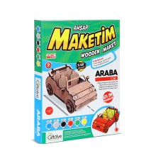 GİFTÖLYE 3D BÜYÜK KUTULU MAKET ARABA