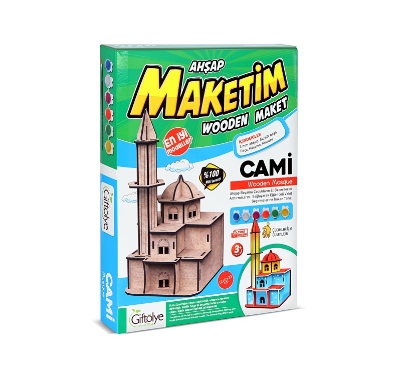GİFTÖLYE 3D BÜYÜK KUTULU MAKET CAMİ