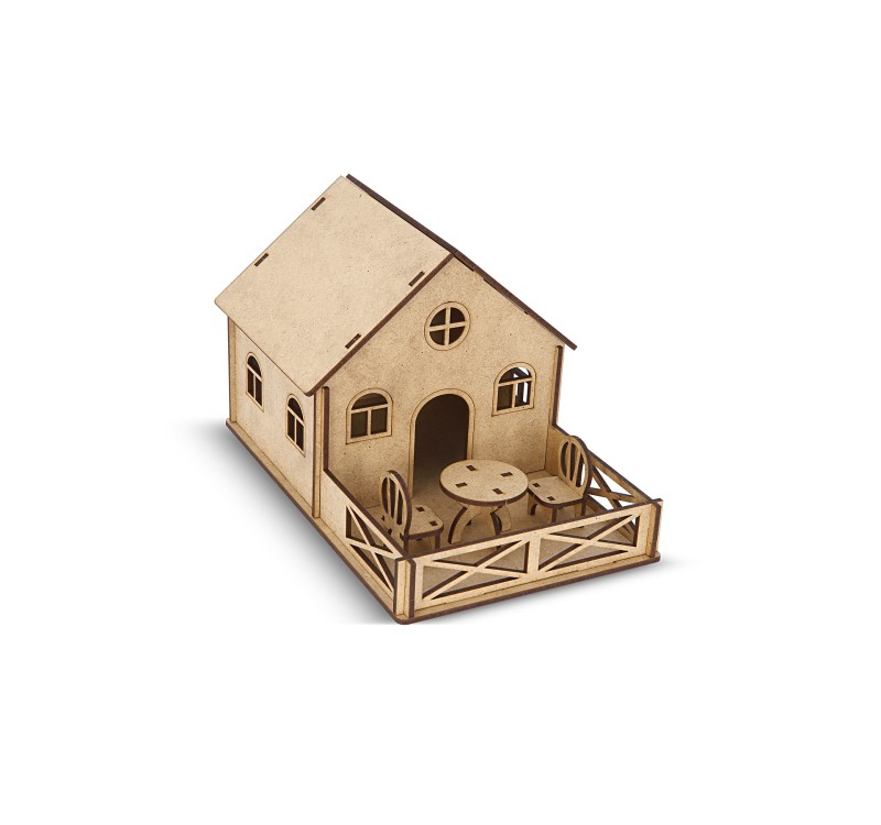 GİFTÖLYE 3D BÜYÜK KUTULU MAKET DAĞ EVİ