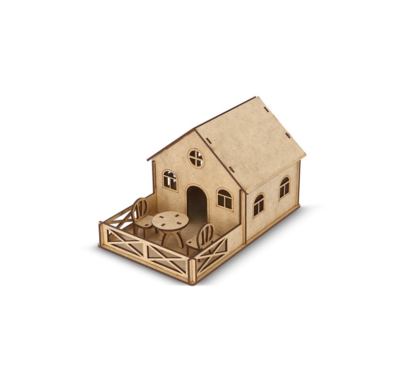 GİFTÖLYE 3D BÜYÜK KUTULU MAKET DAĞ EVİ