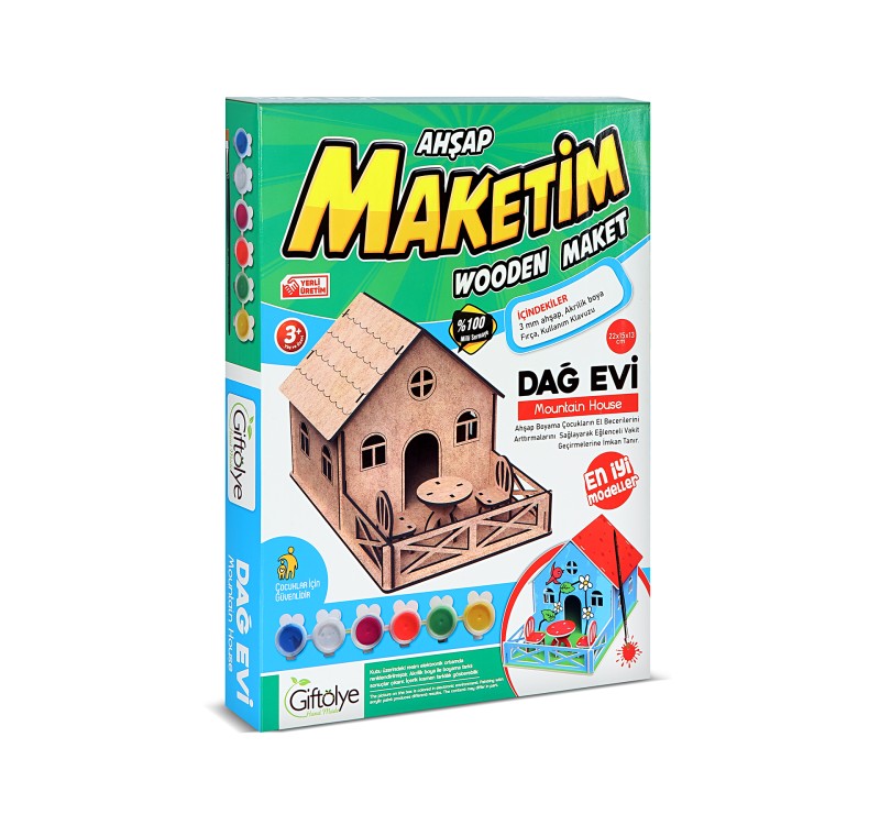 GİFTÖLYE 3D BÜYÜK KUTULU MAKET DAĞ EVİ