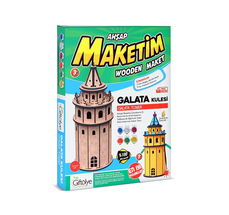 GİFTÖLYE 3D BÜYÜK KUTULU MAKET GALATA KULESİ