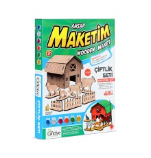 GİFTÖLYE 3D BÜYÜK KUTULU MAKET ÇİFTLİK SETİ