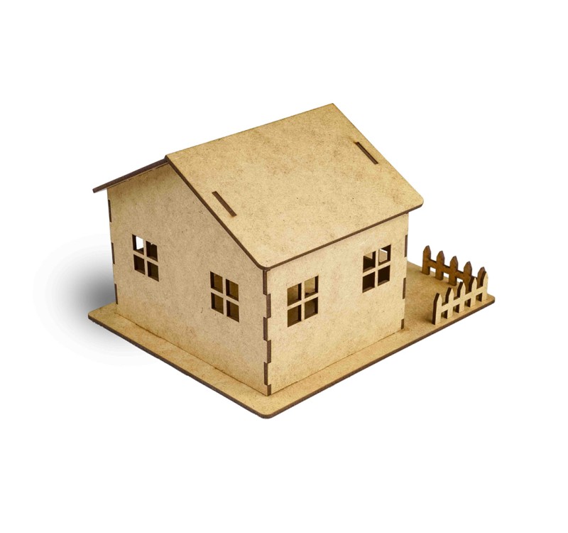 GİFTÖLYE 3D BOYANABİLİR MAKET BAHÇELİ EV