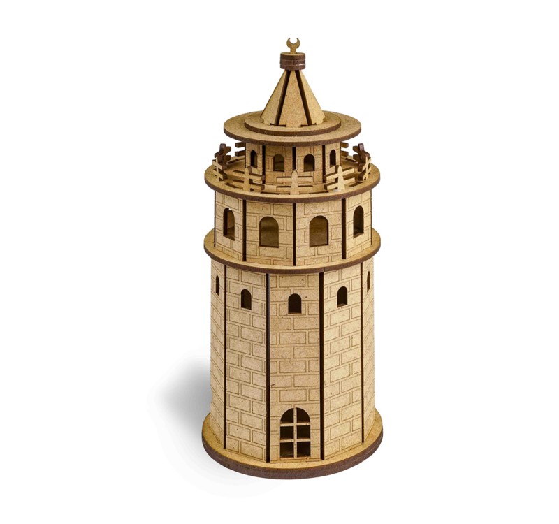 GİFTÖLYE 3D BOYANABİLİR MAKET GALATA KULESİ