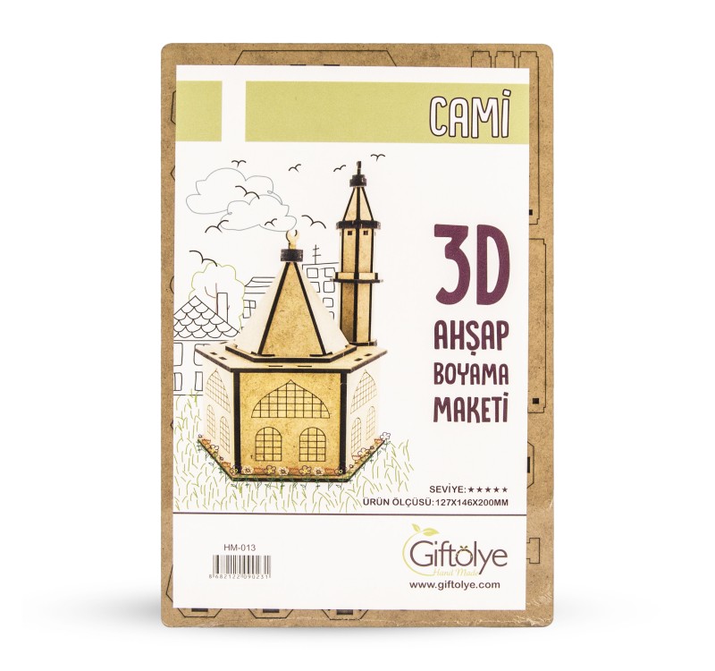 GİFTÖLYE 3D BOYANABİLİR MAKET CAMİ