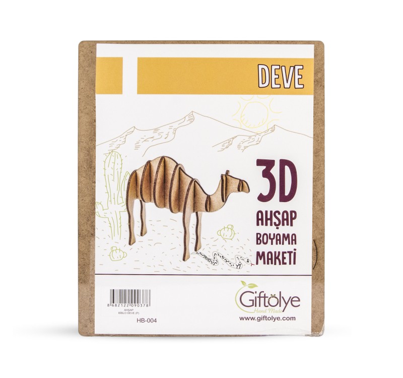 GİFTÖLYE 3D BOYANABİLİR MAKET DEVE
