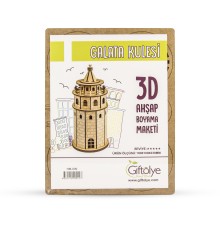 GİFTÖLYE 3D BOYANABİLİR MAKET GALATA KULESİ