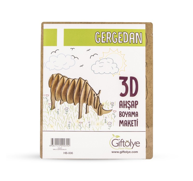 GİFTÖLYE 3D BOYANABİLİR MAKET GERGEDAN