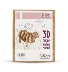 GİFTÖLYE 3D BOYANABİLİR MAKET KUZU
