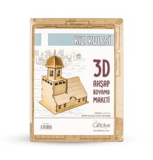 GİFTÖLYE 3D BOYANABİLİR MAKET KIZ KULESİ