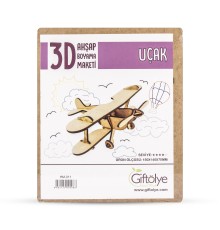 GİFTÖLYE 3D BOYANABİLİR MAKET UÇAK