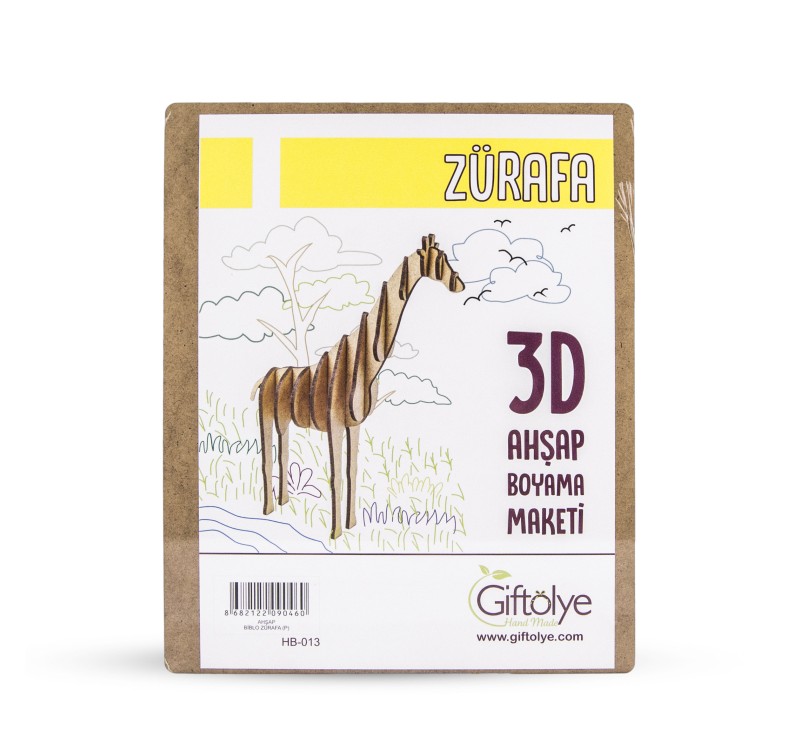 GİFTÖLYE 3D BOYANABİLİR MAKET ZÜRAFA